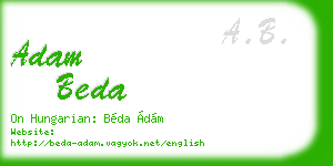 adam beda business card